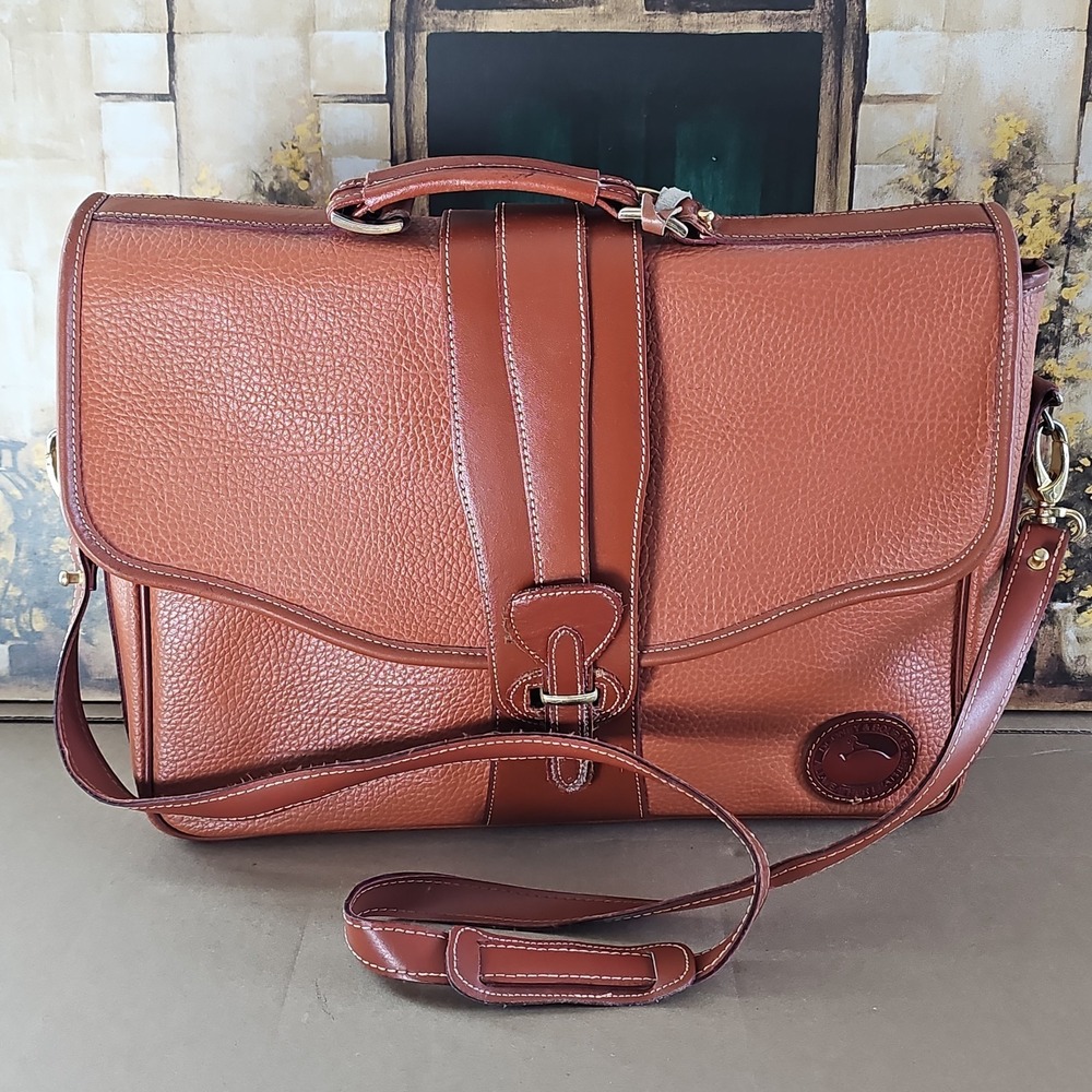 Vintage Dooney & Bourke Awl leather extra large messenger bag Excellent! - Picture 16 of 16